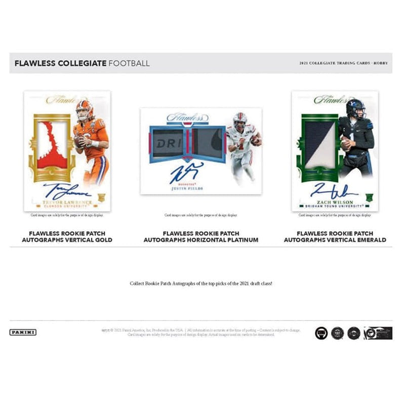 2021 Panini Flawless Collegiate Football 2 Box Hobby Case